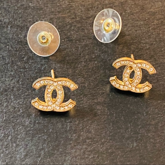 Chanel Golden CC Stud Earrings Small - Picture 5 of 8